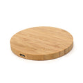 10W/15W Bamboo Wireless Charger Stand with Wooden Plate